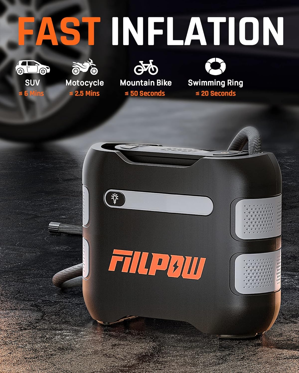 Portable Air Compressor Tire Inflator 150 PSI with Digital Display A64471