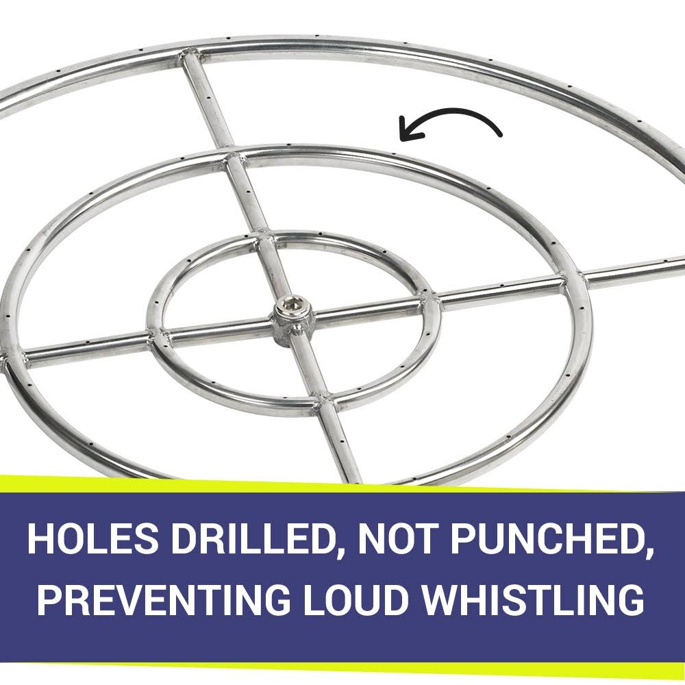 30x22 Stainless Steel Fire Pit Ring Burner S5277