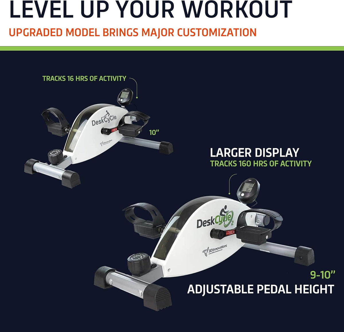 Under Desk Bike Pedal Exerciser with LCD Display L168213