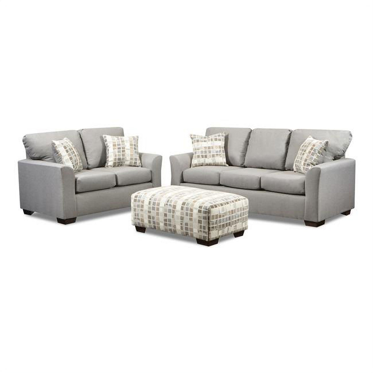 Gray 2 Piece Sofa & Loveseat Set S888376