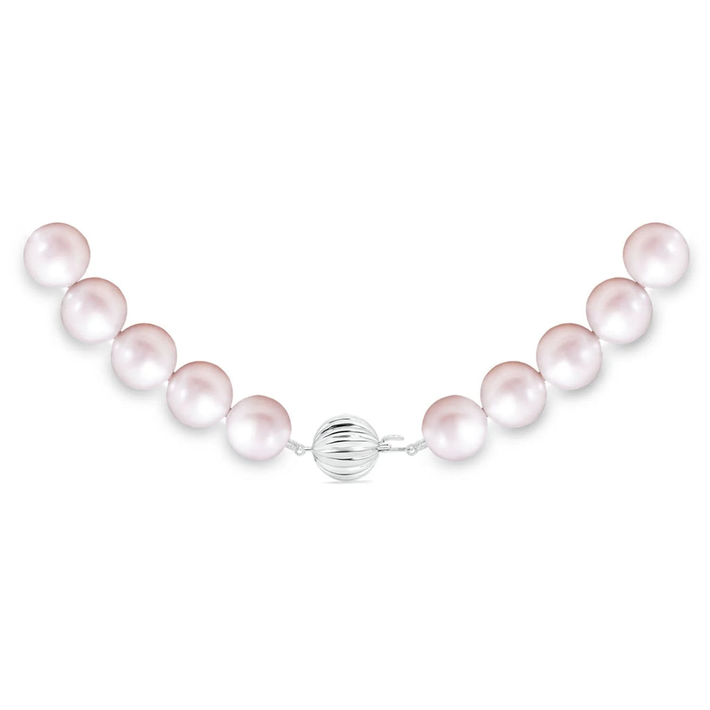 10-11mm Freshwater Cultured Pearl Single Strand Necklace in 14K White Gold T7812