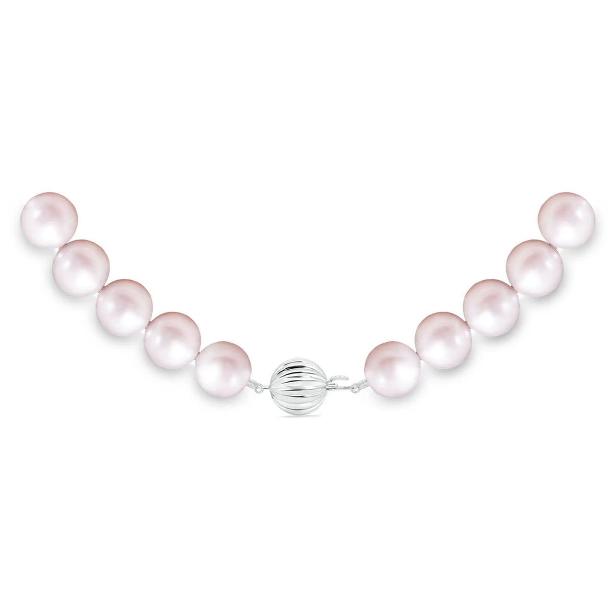 10-11mm Freshwater Cultured Pearl Single Strand Necklace in 14K White Gold T7812
