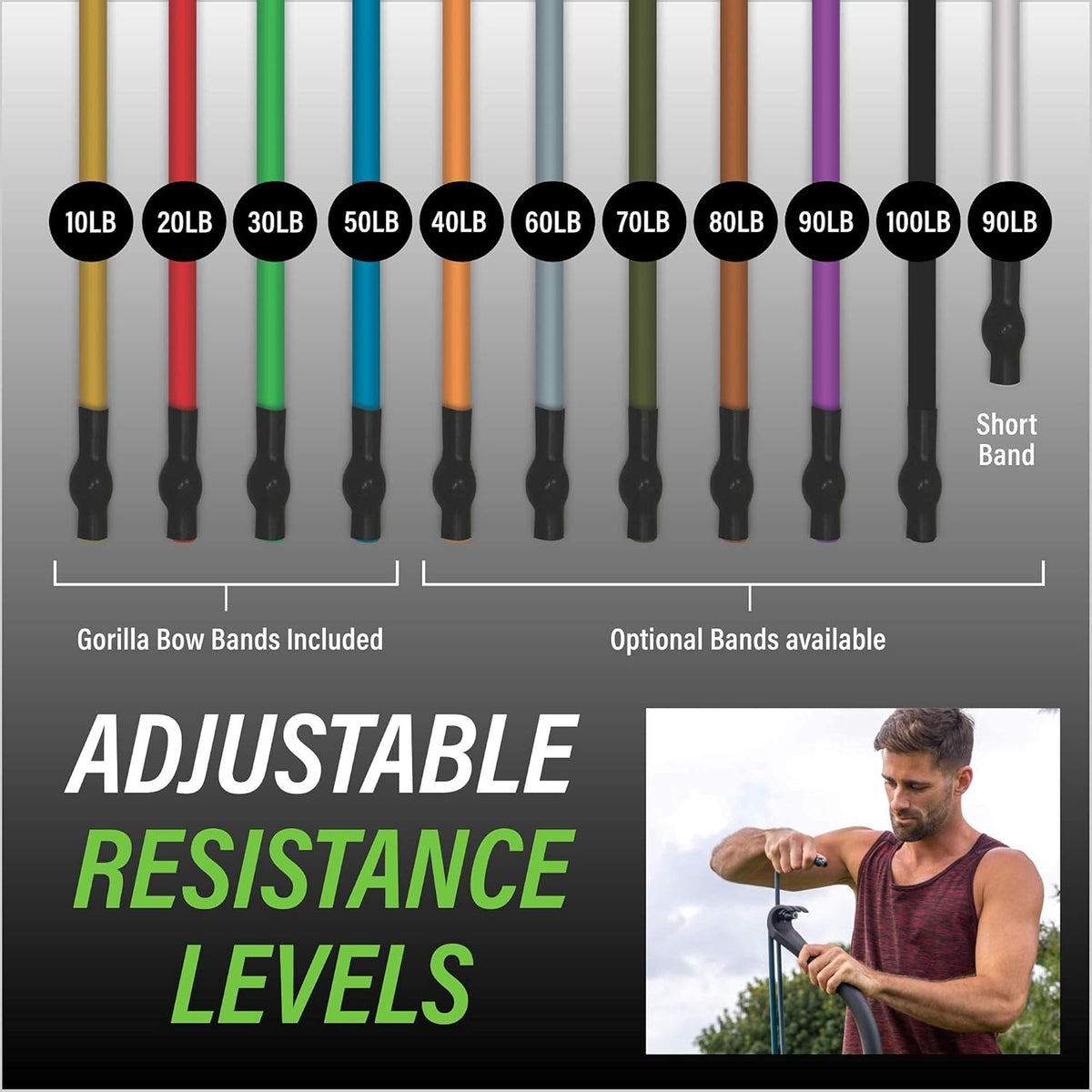Portable Home Gym Resistance Bands and Bar System I107