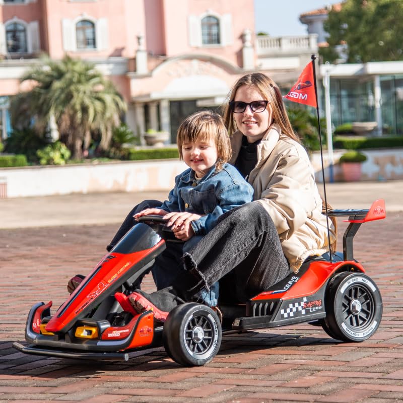 24V Rechargeable Ride-On Toy with LED Lights and Adjustable Seat B831