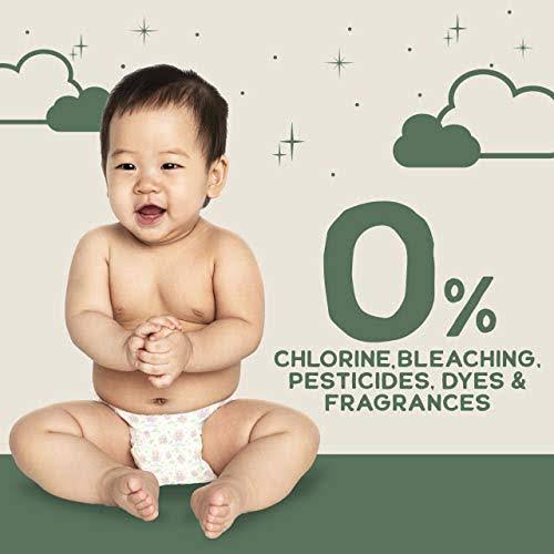 Natural Diapers, Flushable Wipes, Monthly Pack, Size 5, 136 Count Y74146