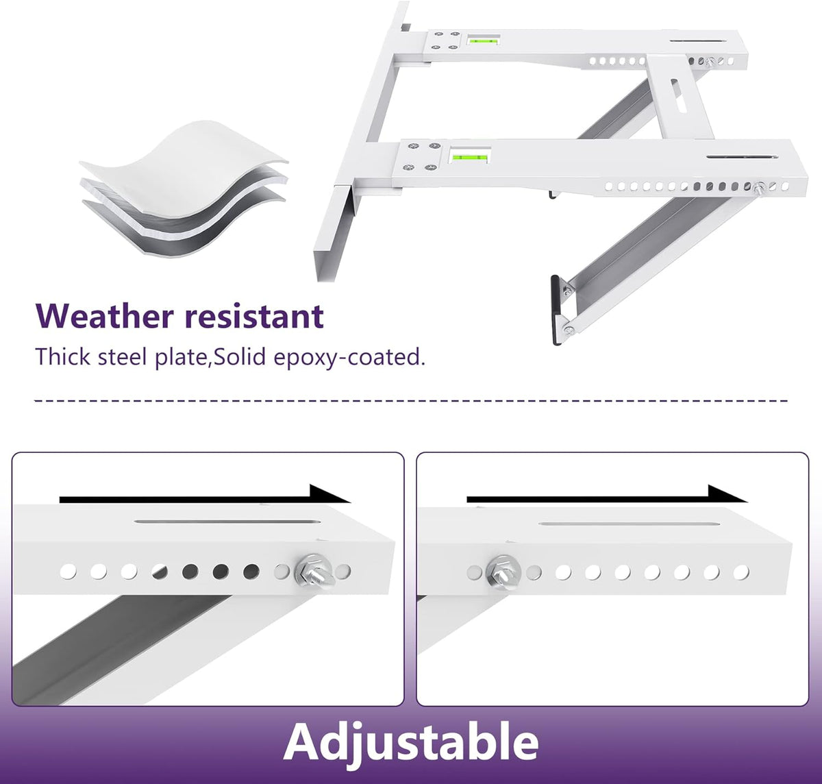 Window Air Conditioner Support Bracket, Heavy Duty Holds Up to 200 lbs Pack of 2 V36159