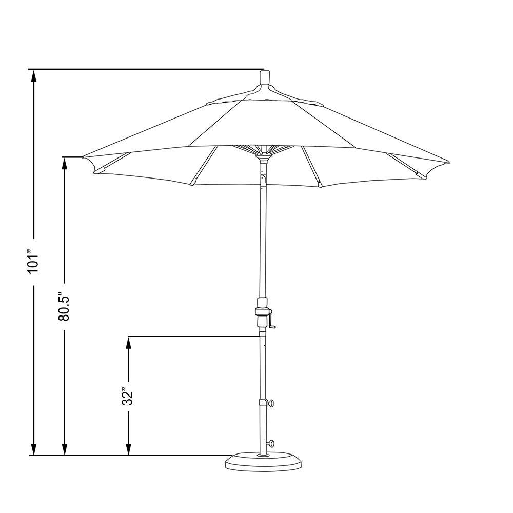 Bronze/Pacifica/Sapphire Aluminum Market Umbrella Y24220