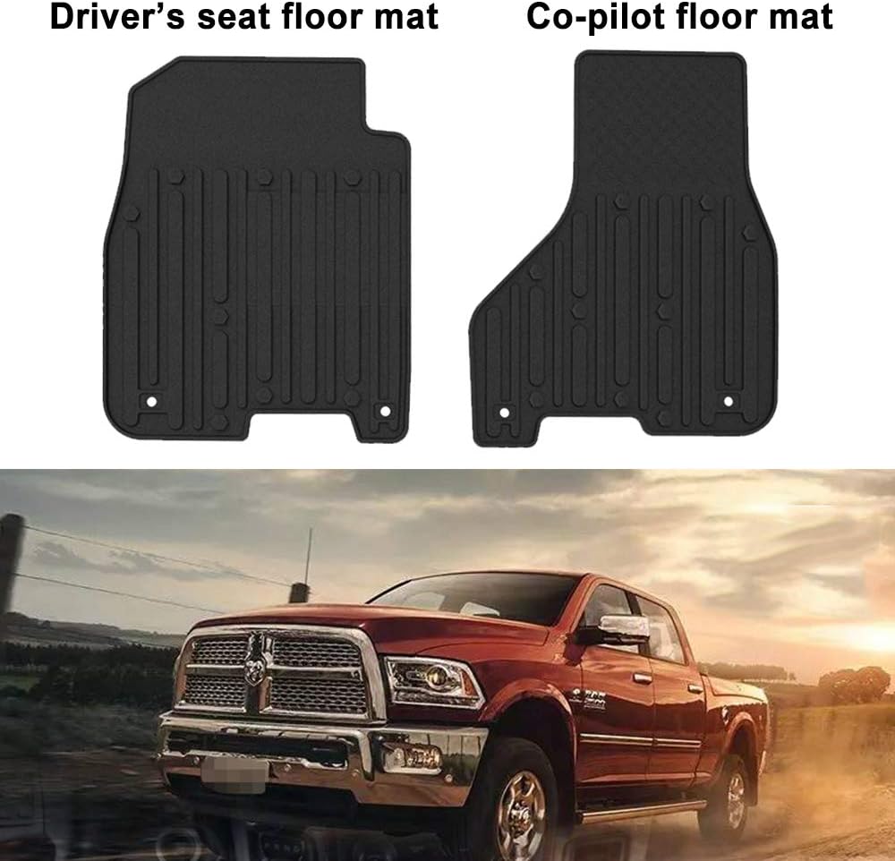 Black Front Row All Weather TPE Floor Mat Set Z8662