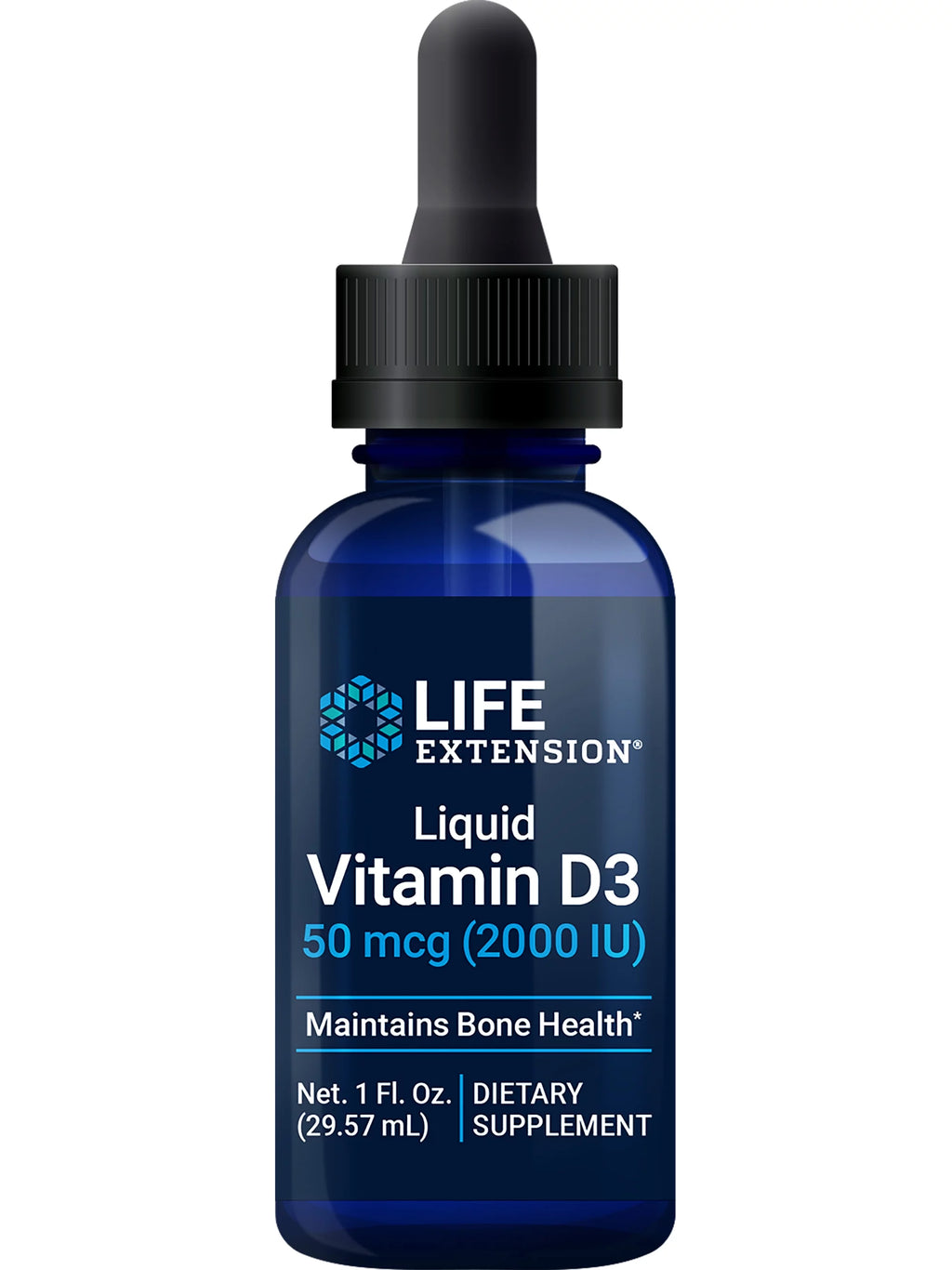 Liquid Vitamin D3 50 mcg Gluten-Free Non-GMO 1 fl. Oz. F100