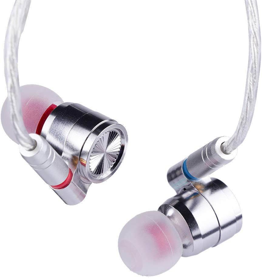 TIN HiFi T4 10mm Carbon Nanotube Dynamic Driver in-Ear Monitor Earphones with Silver-Plated MMCX Cable U373