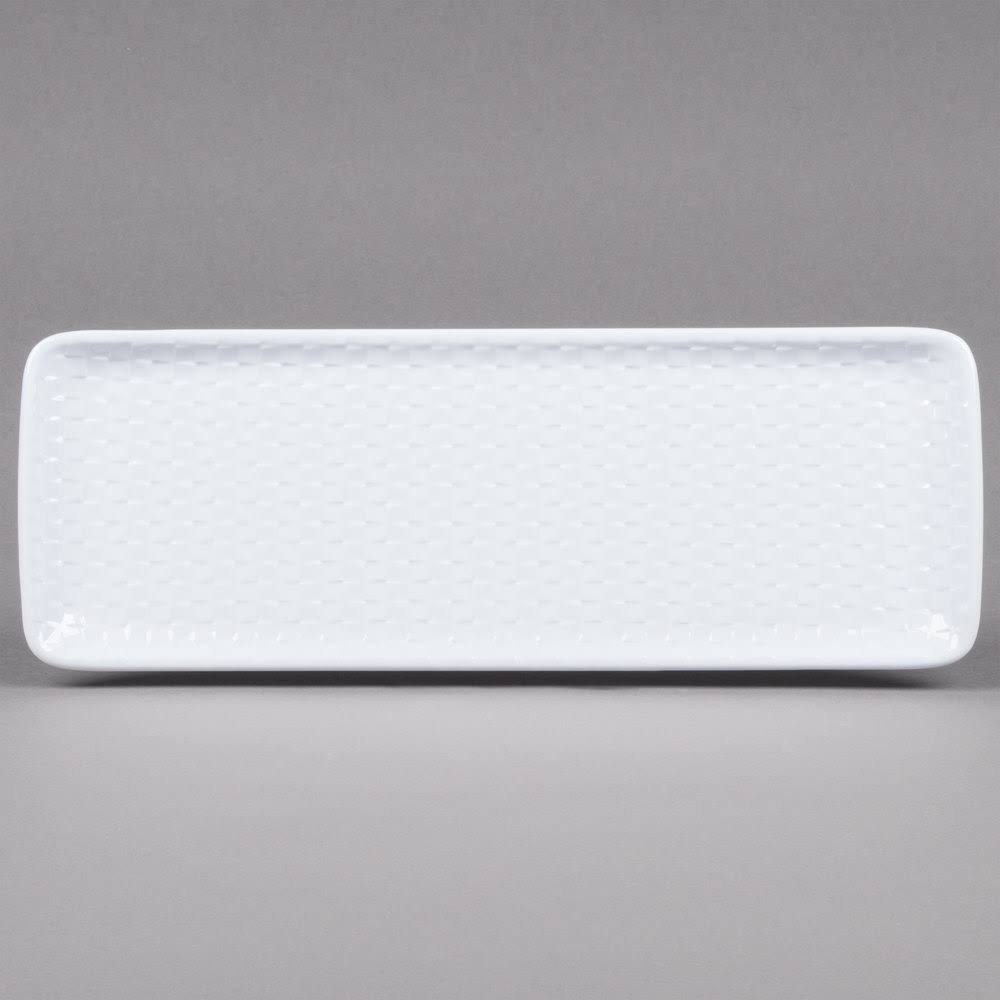 White Rectangular Melamine Platter K470