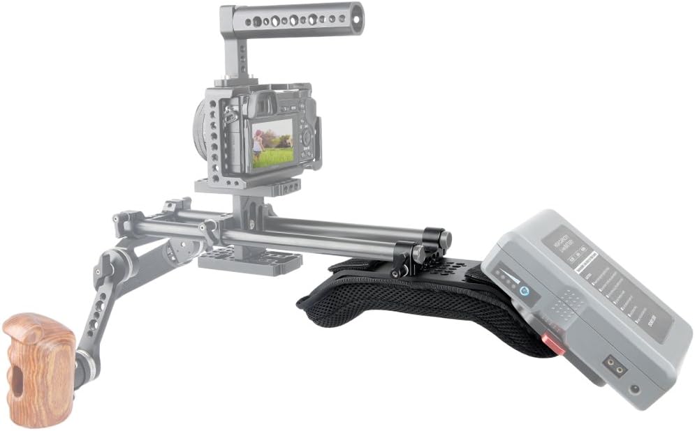 Shoulder Mount Support System for Video Camcorder Camera DSLR Rig (15mm Railblock) Pack of 2 H39595