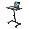 Black Height Adjustable Mobile Laptop Cart Desk with Wheels Q959