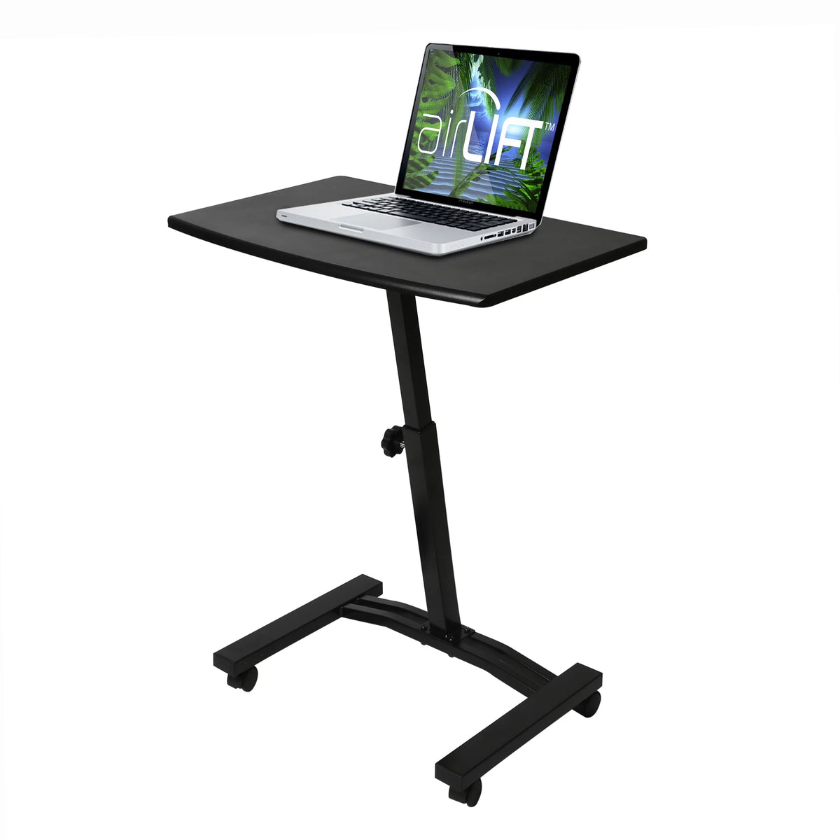 Black Height Adjustable Mobile Laptop Cart Desk with Wheels Q959
