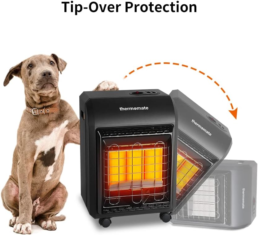 Portable LP Gas Heater with 3 Power Settings, 18,000 BTU Q672
