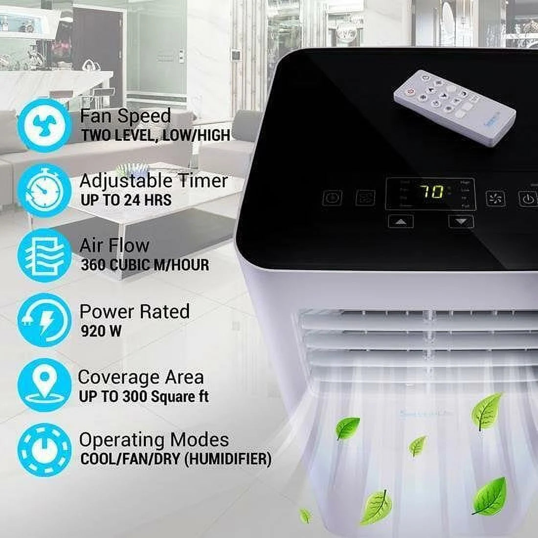 10000 BTU Portable Air Conditioner with Remote B360460