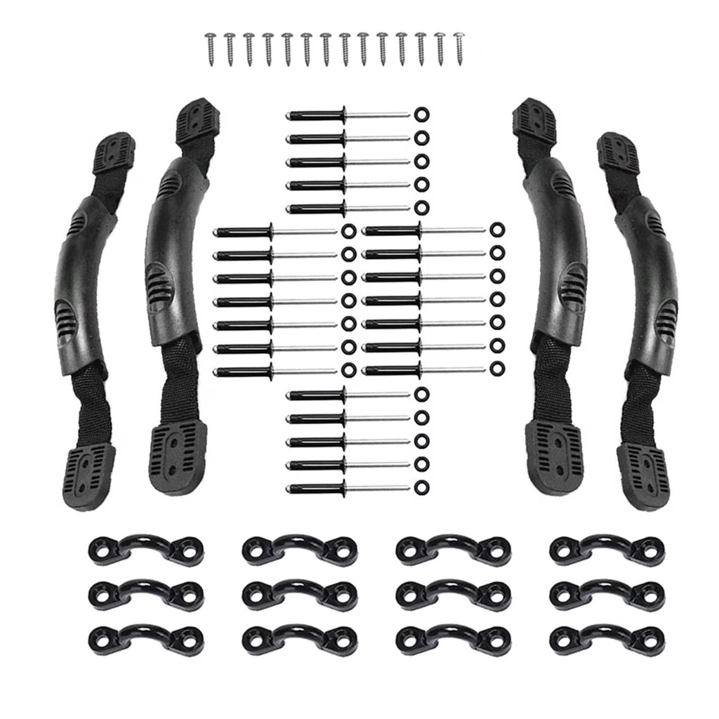 Black Kayak Carry Handles with Screws Pad Eye A507