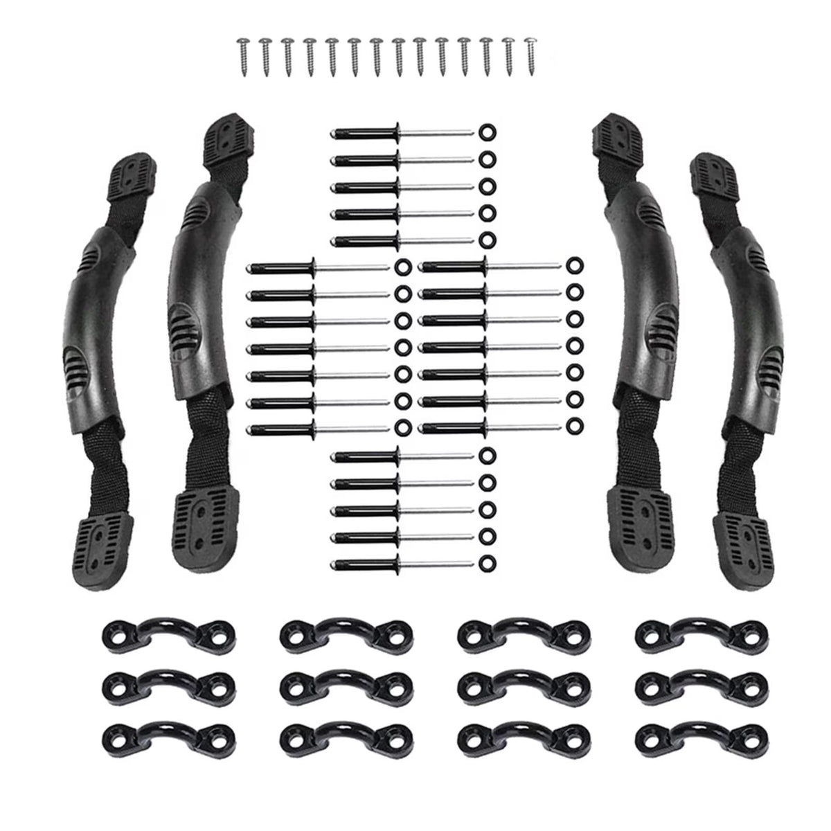 Black Kayak Carry Handles with Screws Pad Eye A507