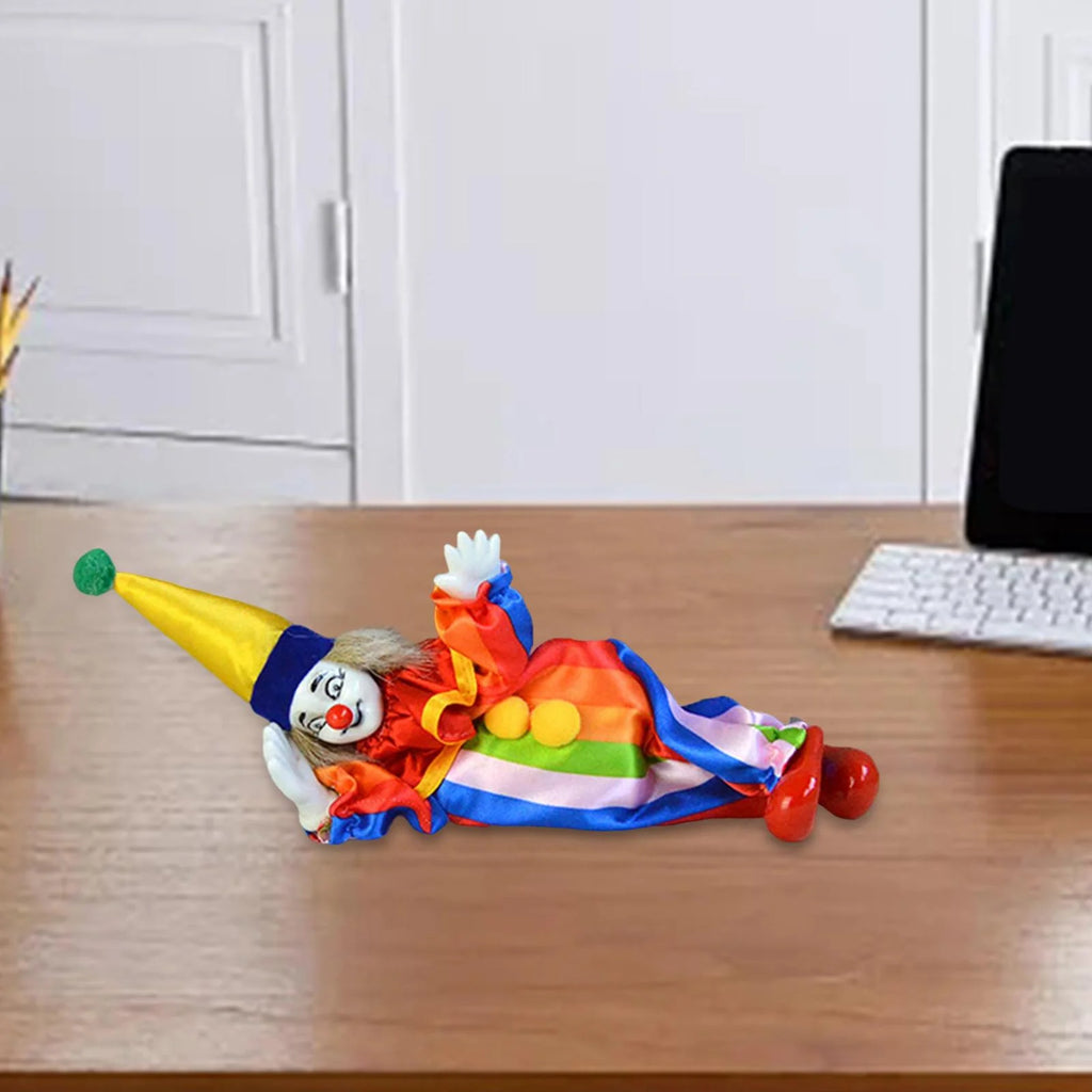 Porcelain Clown Doll with Movable Joints F8294