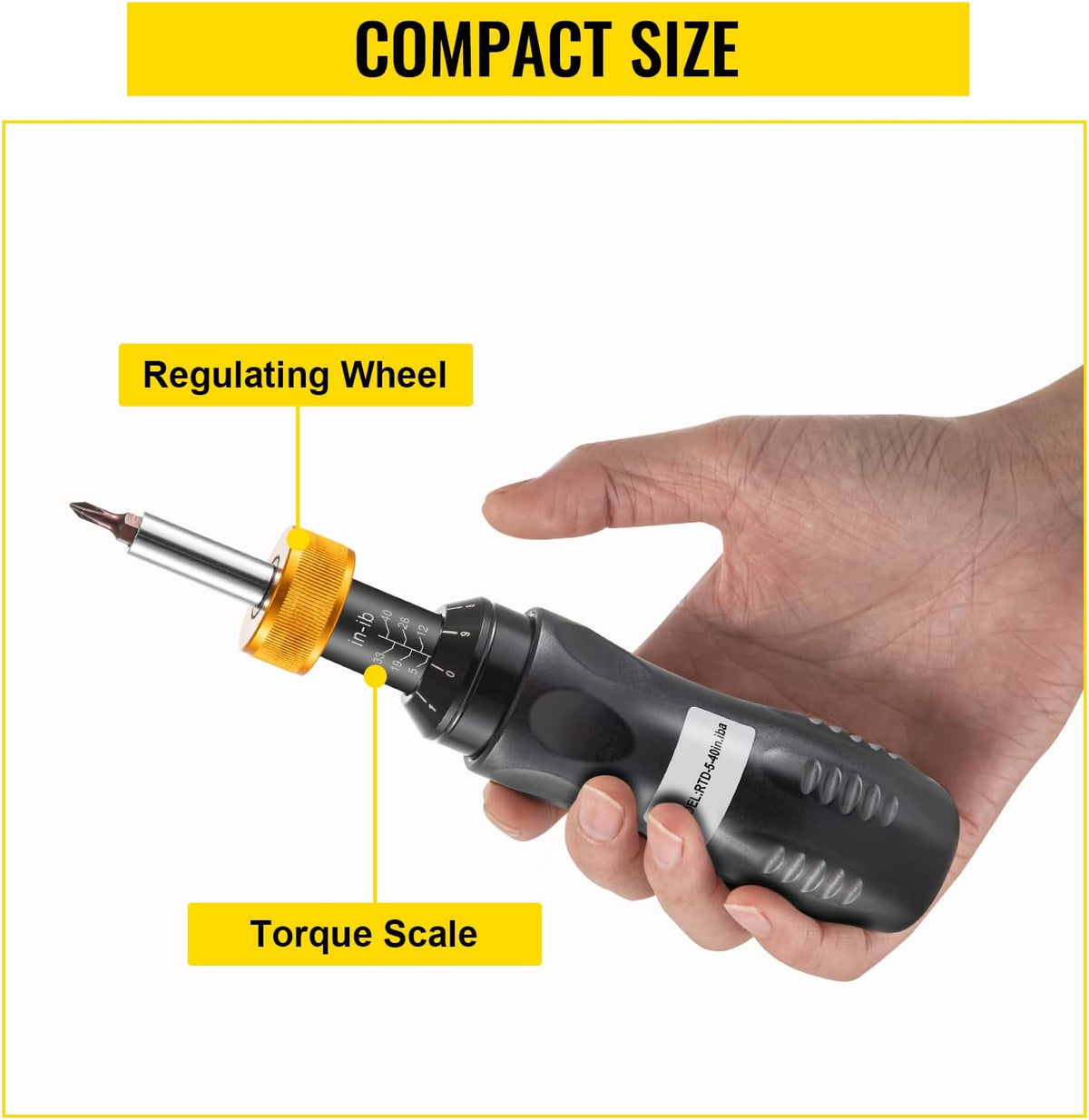 1/4 Drive Adjustable Torque Screwdriver with Bits & Case Q6629
