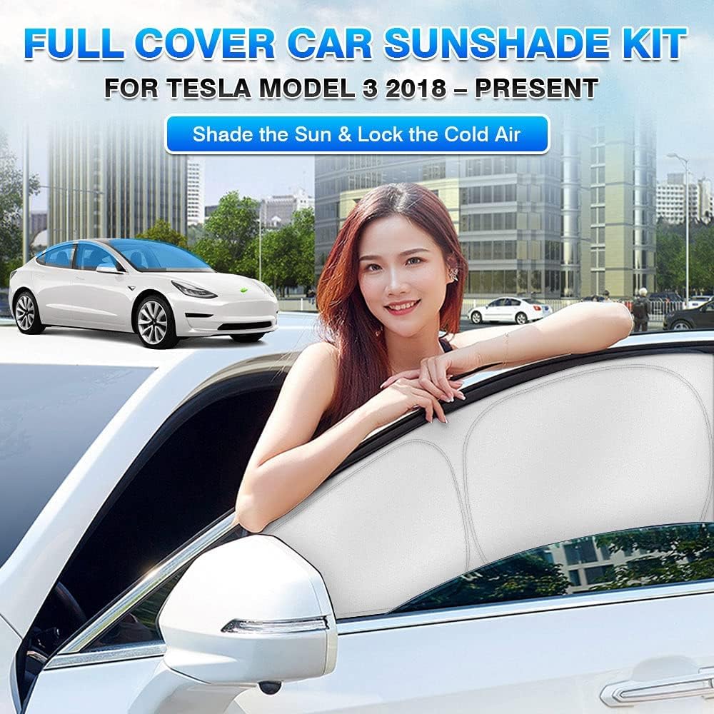 Custom Fit Sun Shade Windshield Sunshade Front Window Shades Rear Windows Cover Full Set 6PCS Pack of 2 R529