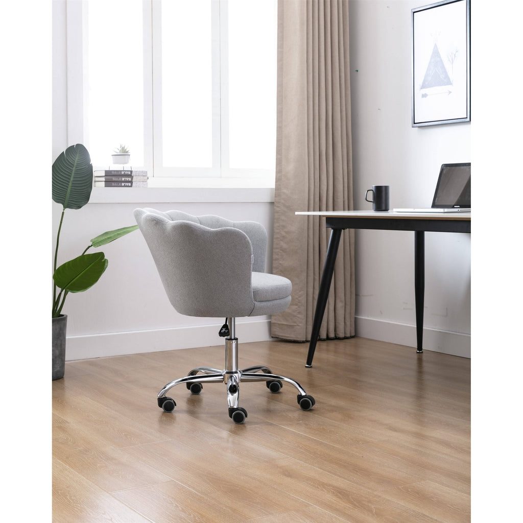 Light Grey Swivel Shell Chair Y254243