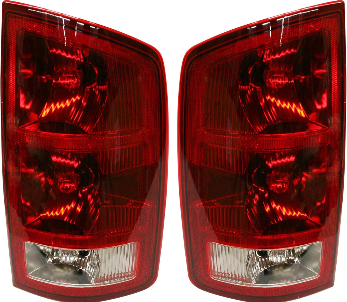 Tail Light Assembly Set of 2 Halogen Clear & Red Lens K98664