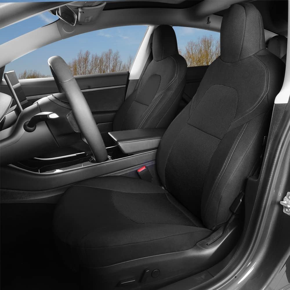 Gray and Black Car Seat Covers Set W375
