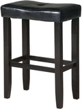 Black Counter Height Stool Set of 2 I105