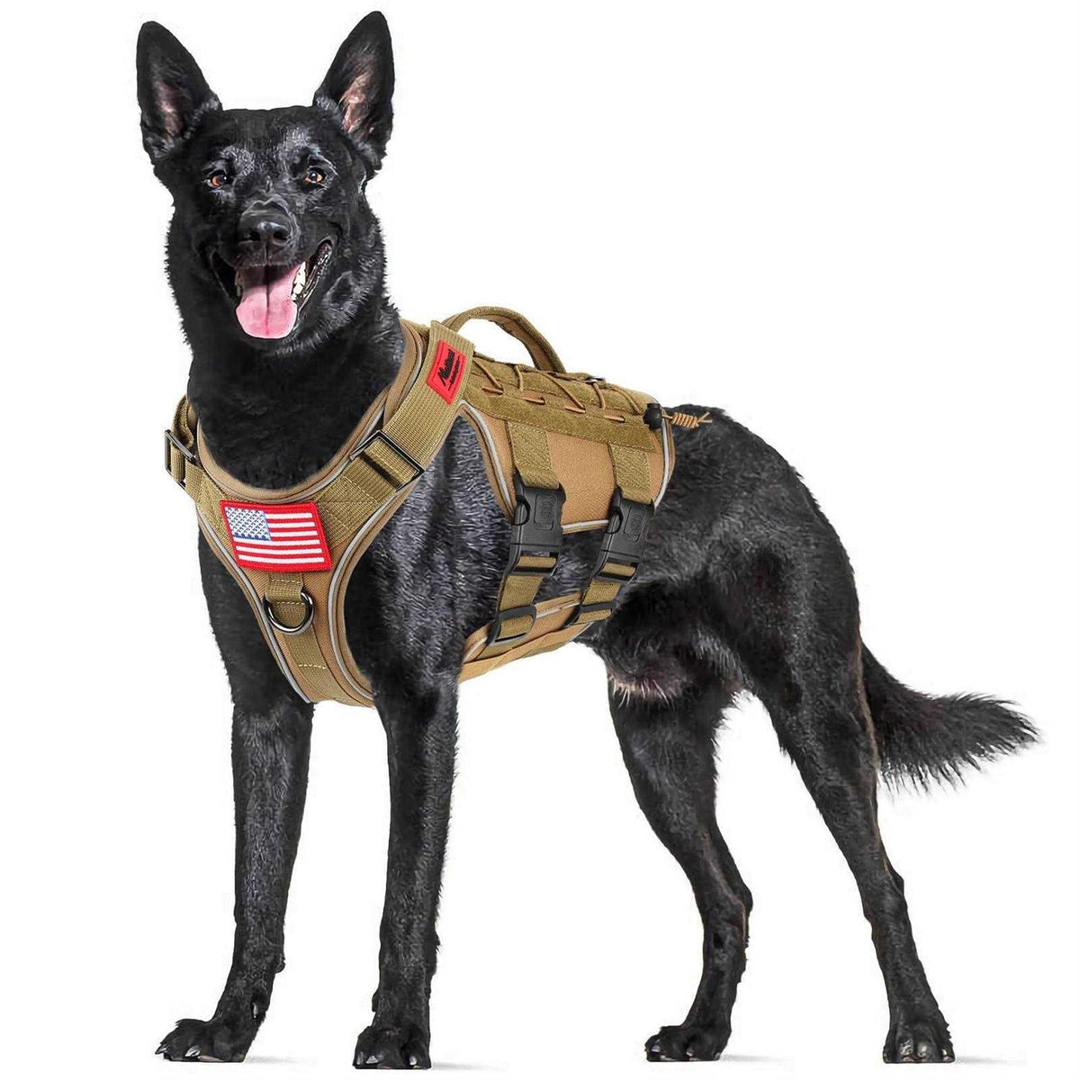 Tactical Dog Harness Reflective No Pull with Handle H9357