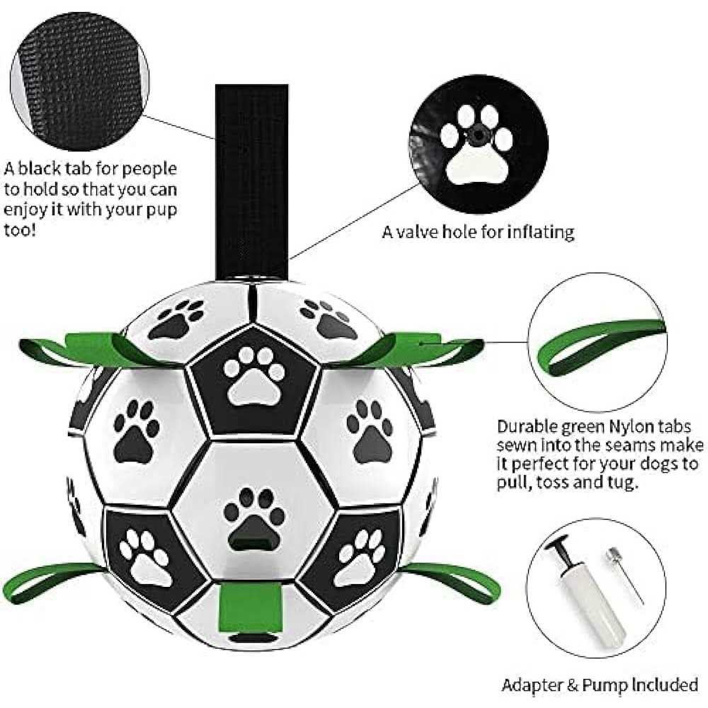 Dog Toys Soccer Ball with Straps K143
