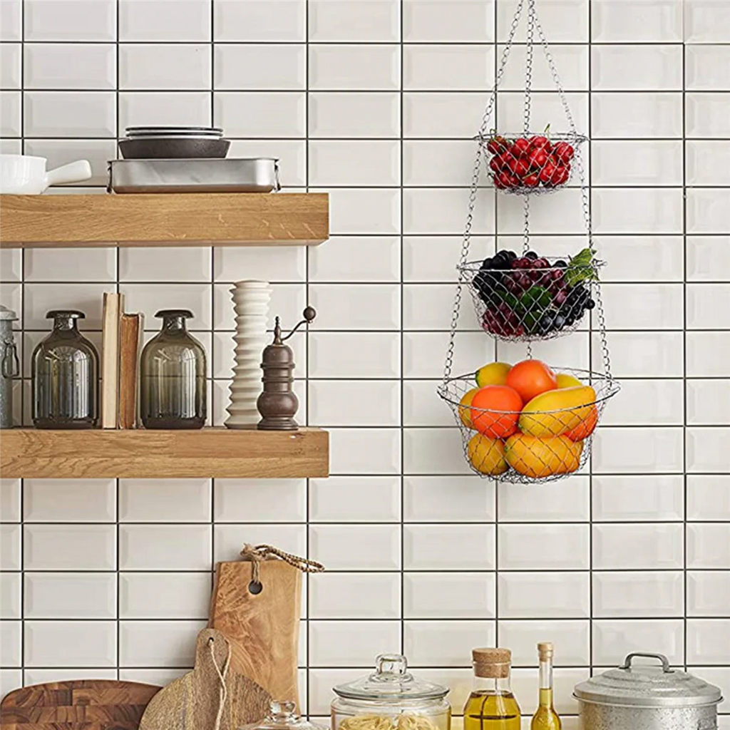 3 Tier Hanging Fruit Basket I28214