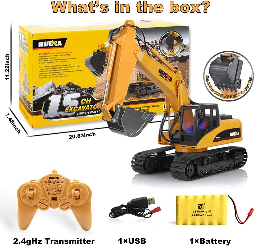 1/14 Scale 15 Channel 2.4Ghz RC Excavator V98383