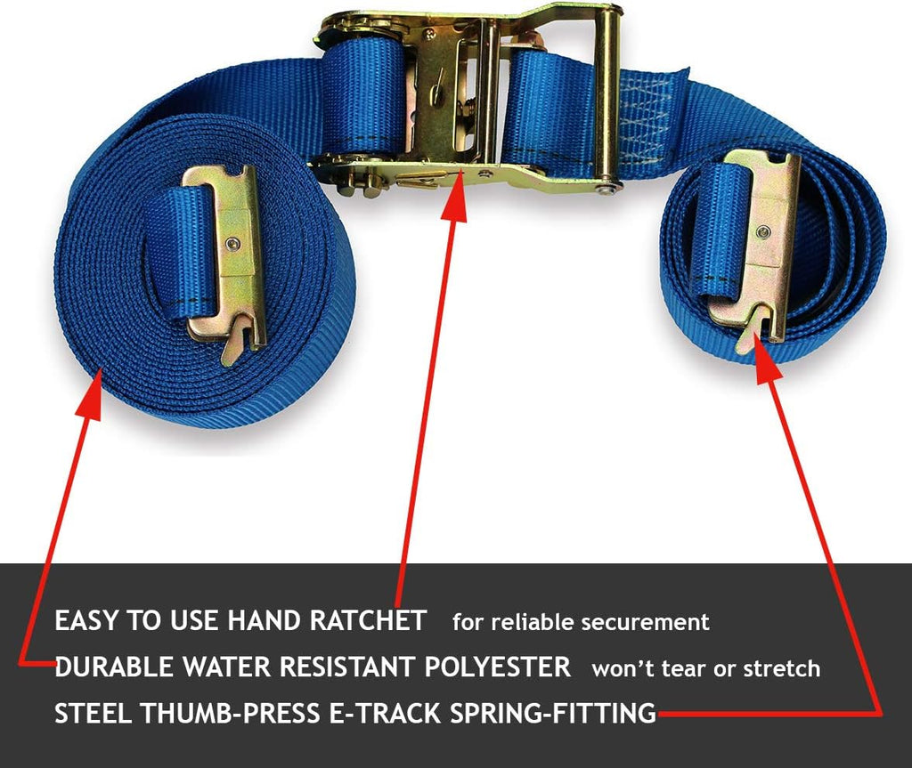 Heavy Duty Blue Polyester Ratchet Straps B491