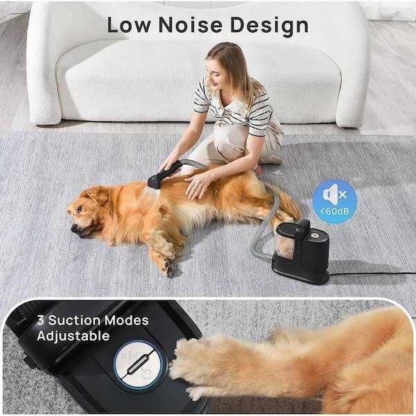 Pet Grooming Vacuum with 6-in 1 Grooming Kit Q556492