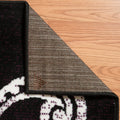 Plum Floral Runner Rug V24840