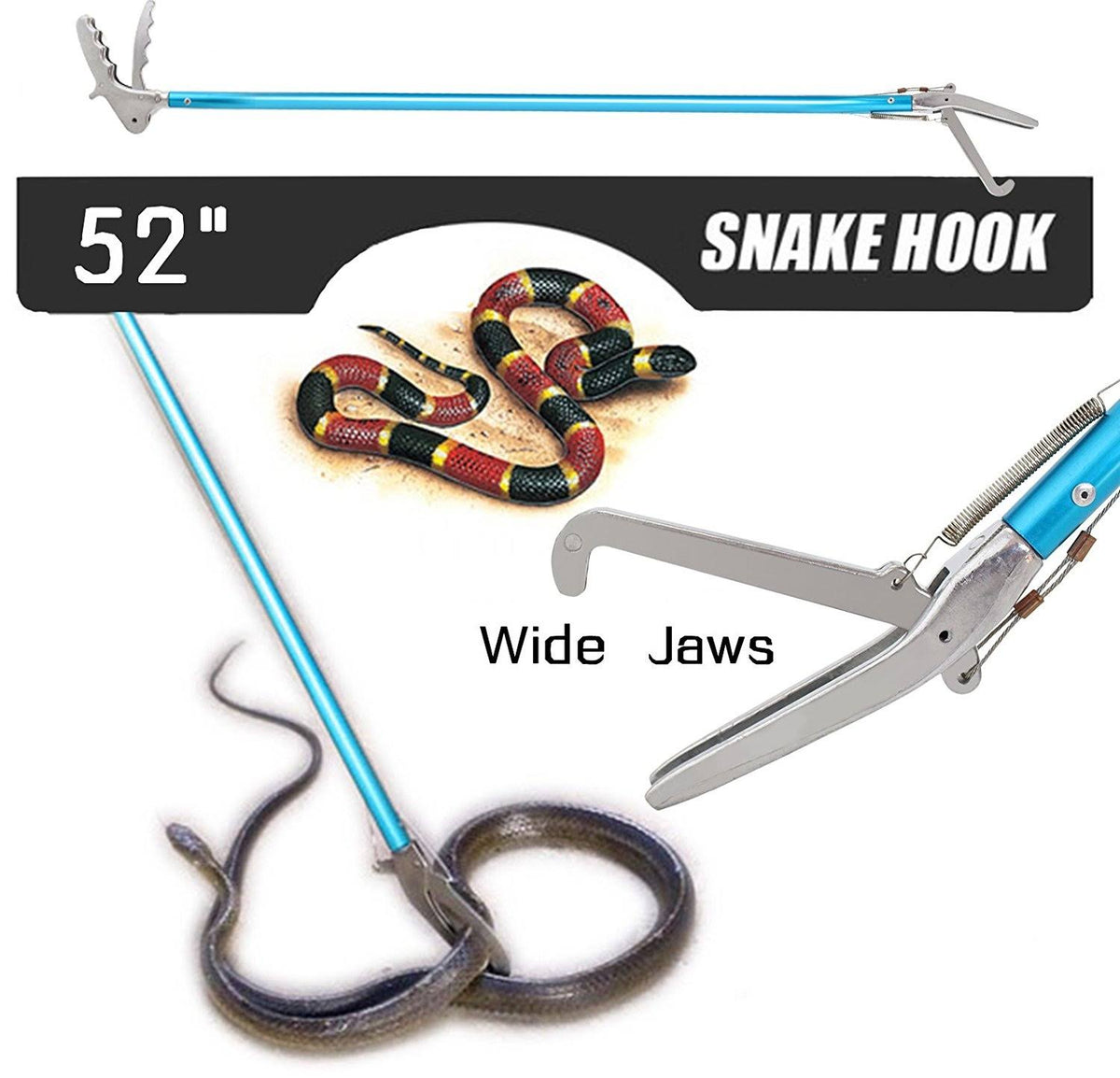 130cm Aluminium Alloy Snake Tongs C994348