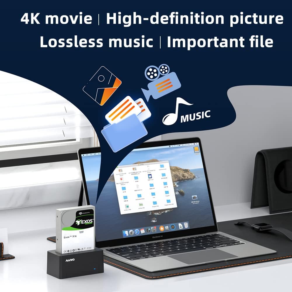 SAS to USB 3.0 Hard Drive Docking Station for 2.5 3.5 inch V459
