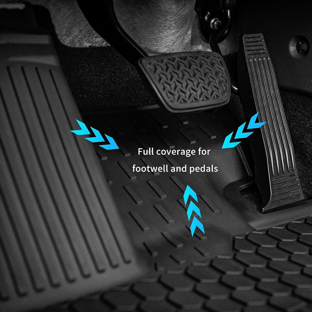 Black 8 Seat TPE All Weather Floor Mats & Cargo Liner W506609