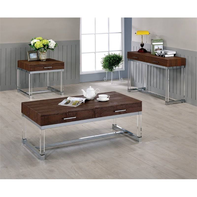 Brown Contemporary Coffee Table W82552