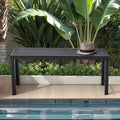 Set of 2 Grey Metal Garden Bench H9301