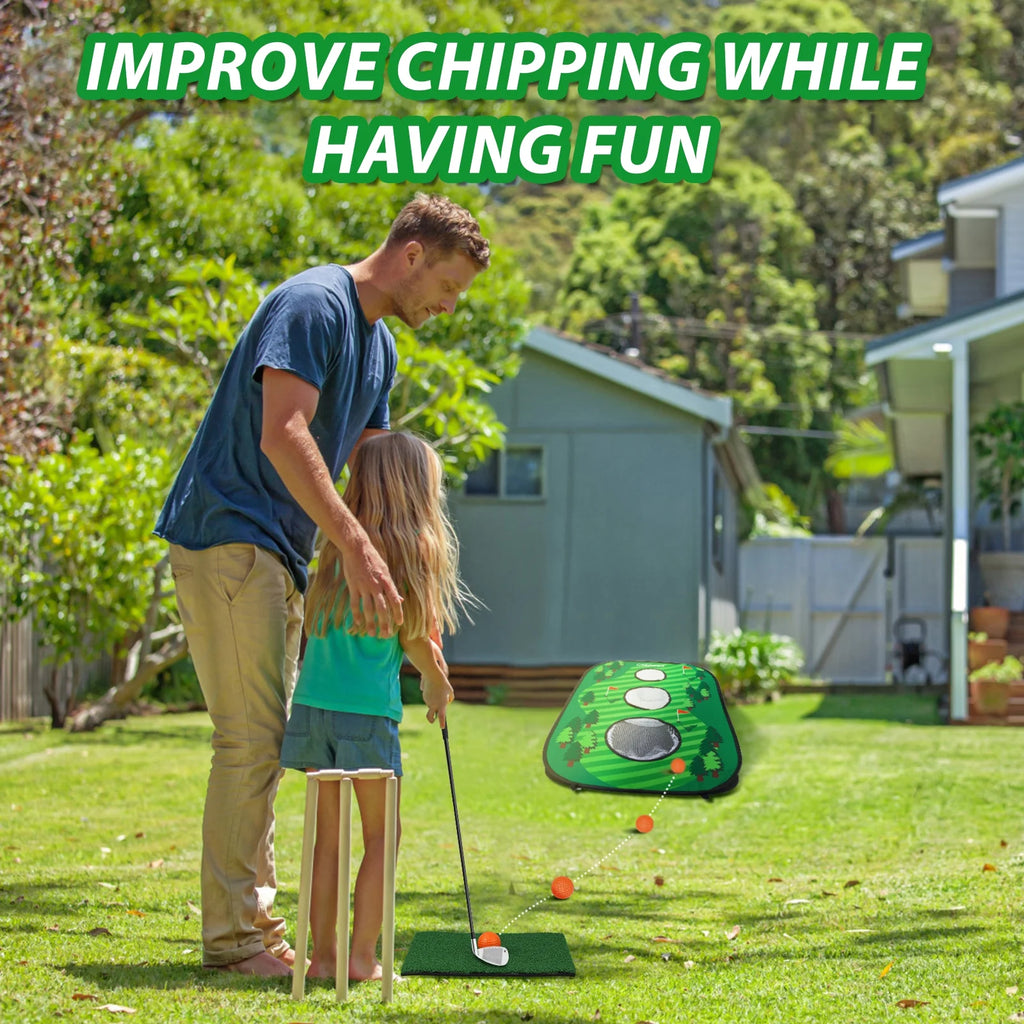Foldable Chipping Net Cornhole Game Set U14659