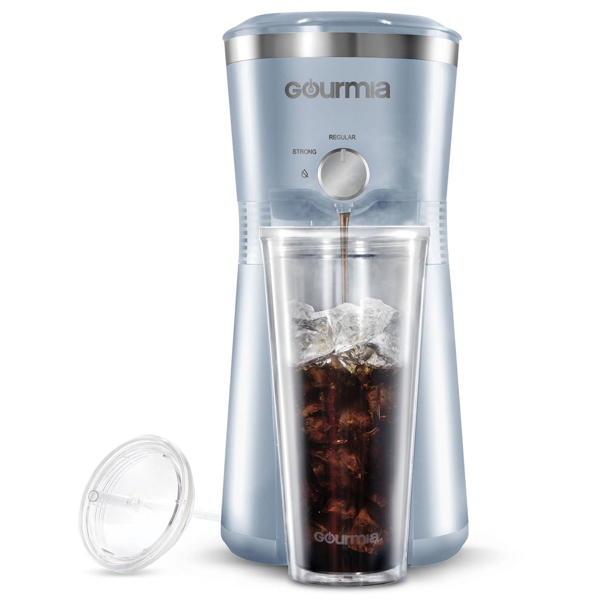 Red Iced Coffee Maker with 25 fl oz Tumbler N816367