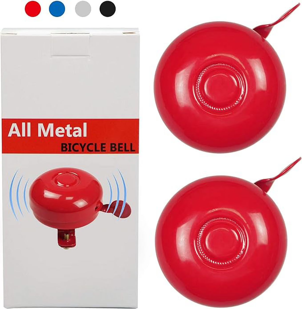 2 Pack All Metal Bike Bell for Bicycle Handlebars F21415