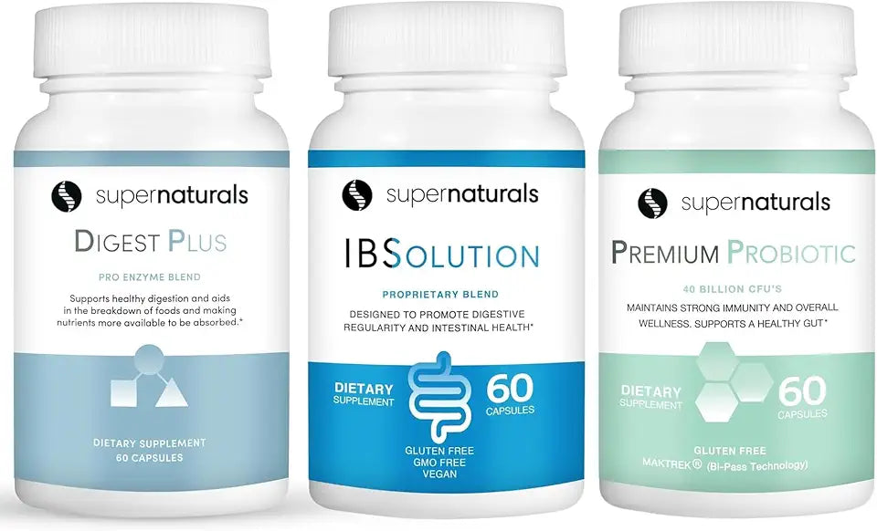Probiotics 40 Billion CFU Digestive Enzyme 60 Count Capsules 3-Pack C291144