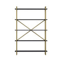Modern Bookcase Anthracite Gold G65176