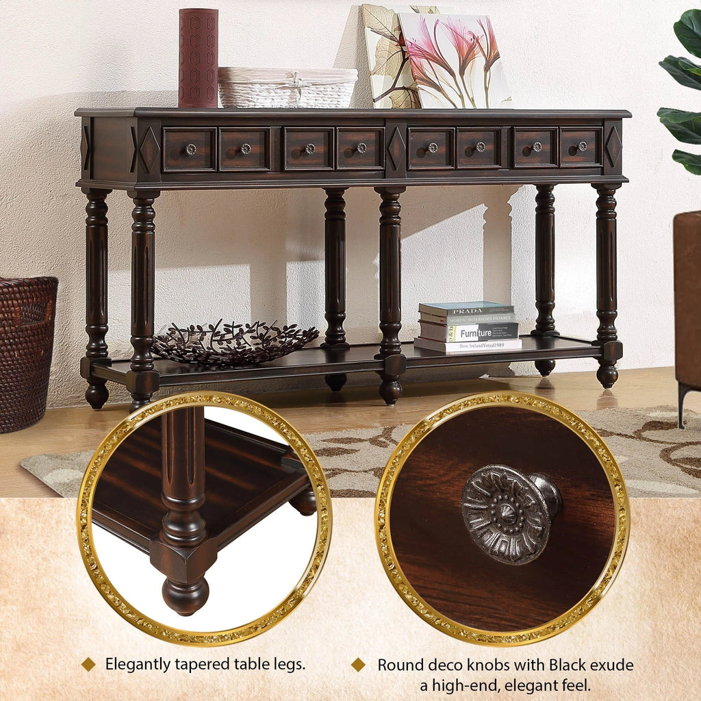 Console Table with 2 Drawers and Bottom Shelf S20836
