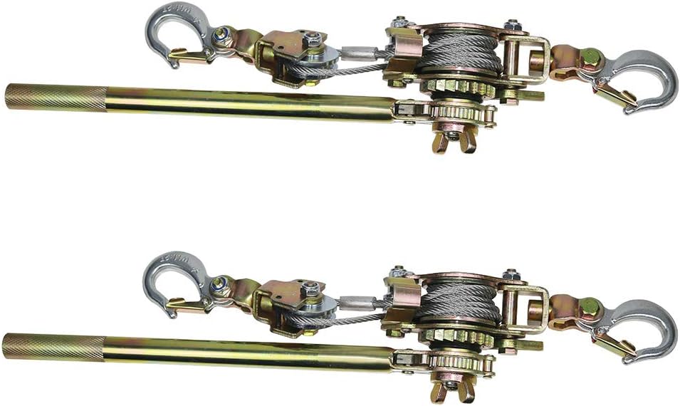 2 Ton Cable Hoist Puller with 2 Hooks, Pack of 2 W748710