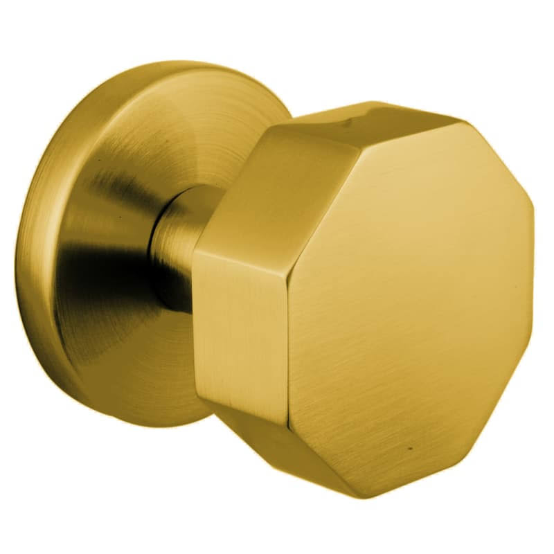 Octagon Knob Brass Passage Door Knobset B8873