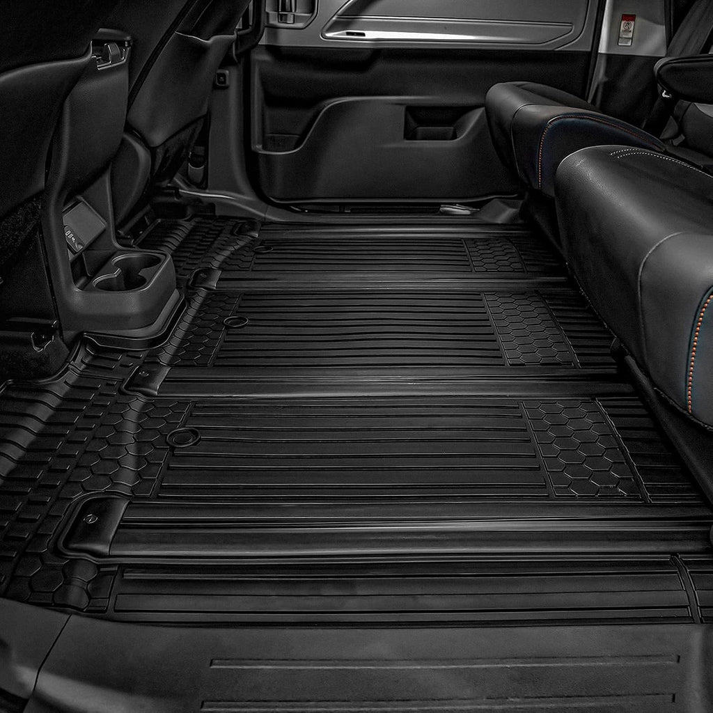 Black 8 Seat TPE All Weather Floor Mats & Cargo Liner W506609